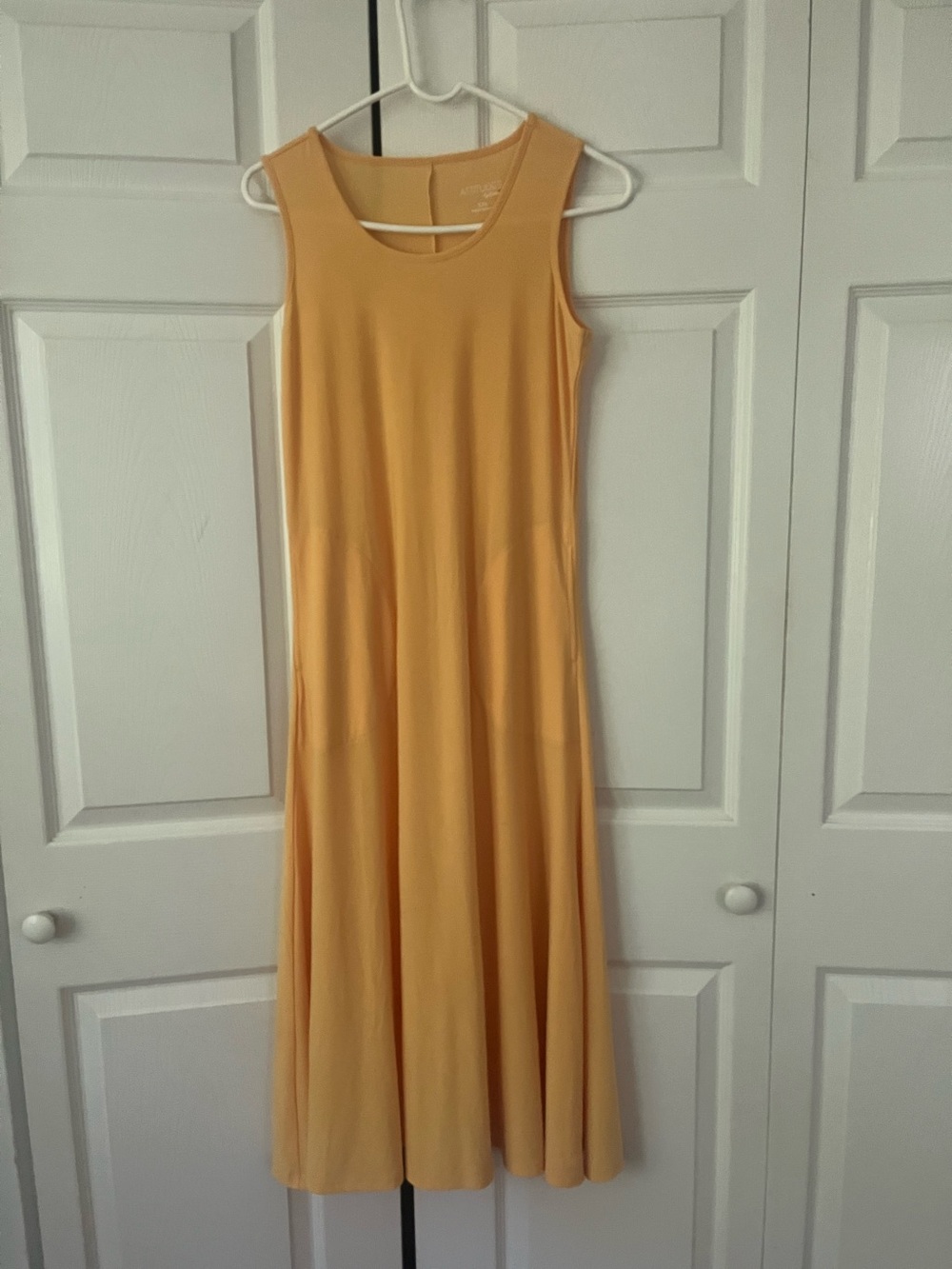 Attitudes by Renee Sleeveless Yellow Maxi Dress